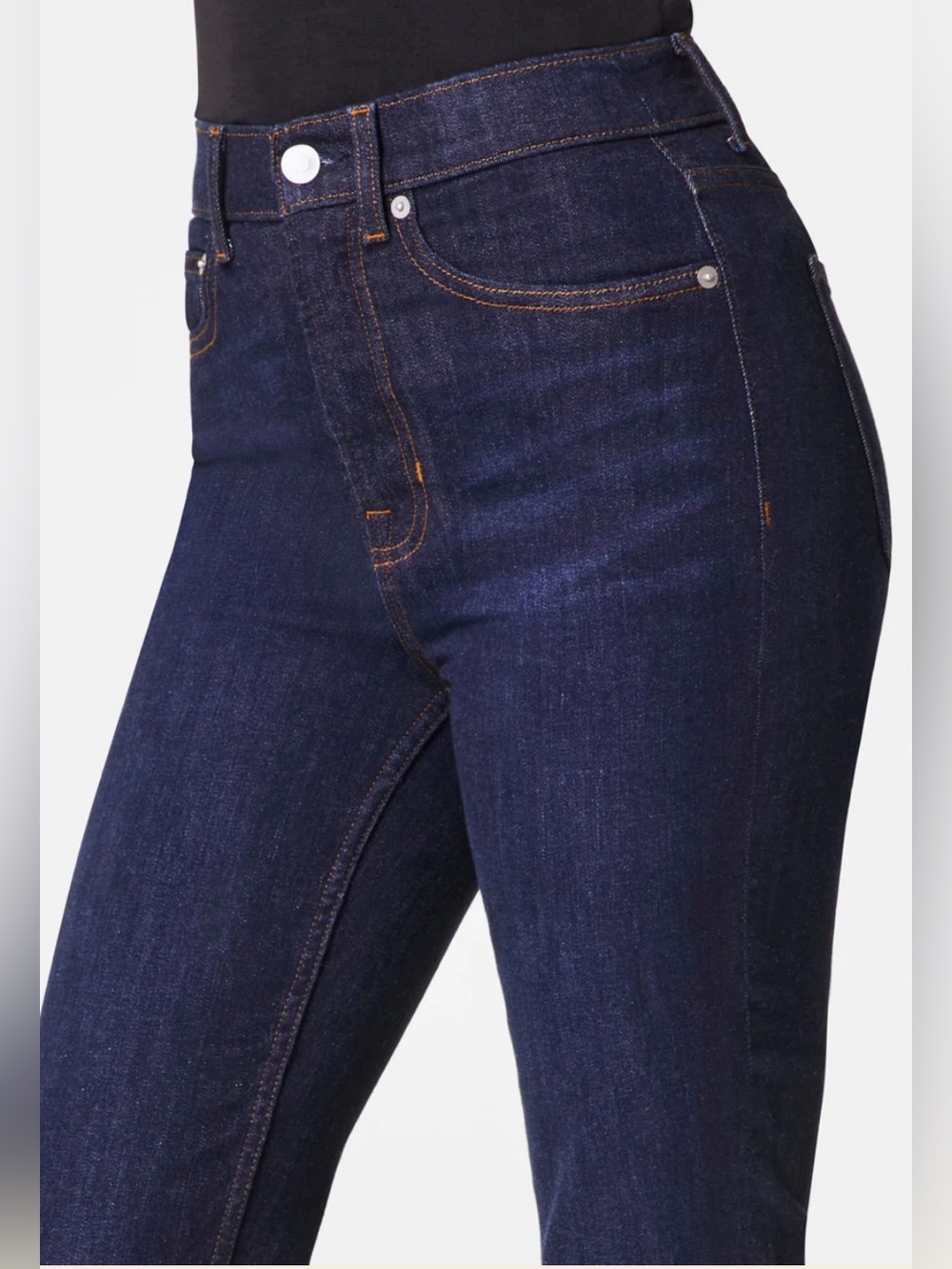 SPANX Denim $168 Flare Jeans Size 4 31.5" inseam - Picture 5 of 8